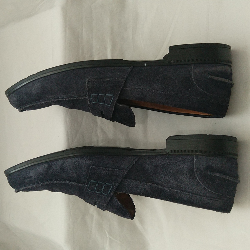 Doucal's Penny-slot suede slip on loafer dress shoes men's Sz 42 made in Italy - Picture 8 of 15